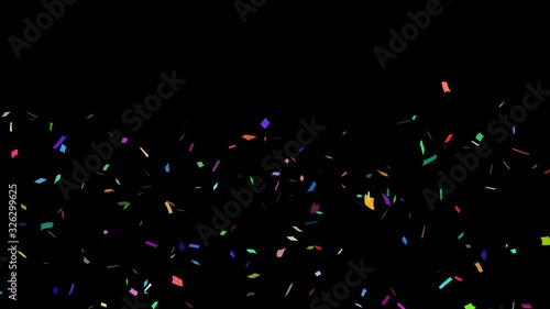 Colorful Isolated Confetti Falling Explosion Particles Realistic On Transparent Background / Green Screen / Alpha Matte Channel Perfect For Compositing Into Your cgi Scene. 4K