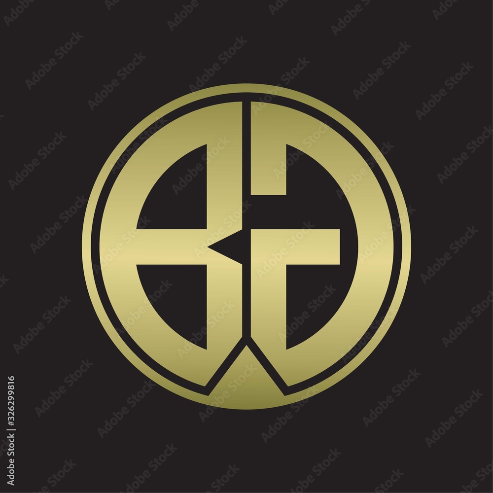 BG Logo monogram circle with piece ribbon style on gold colors BG Logo monogram circle with piece ribbon style on gold colors