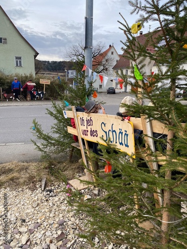 fastnacht Karnaval in Nendingen bei Tuttlingen an der Donau  photo