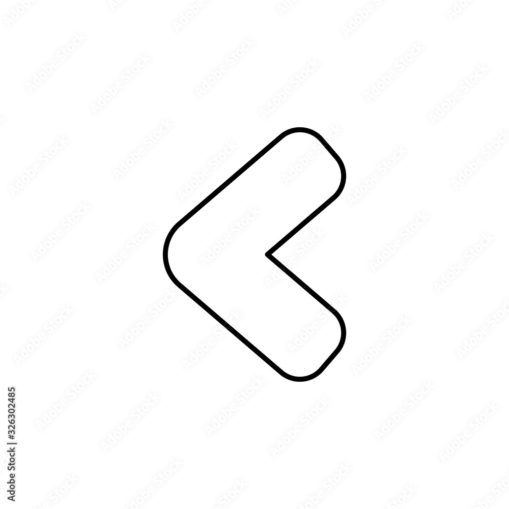 left arrow icon. Simple outline vector of Arrow set icons for UI and UX, website or mobile application left arrow icon. Simple outline vector of Arrow set icons for UI and UX, website or mobile application