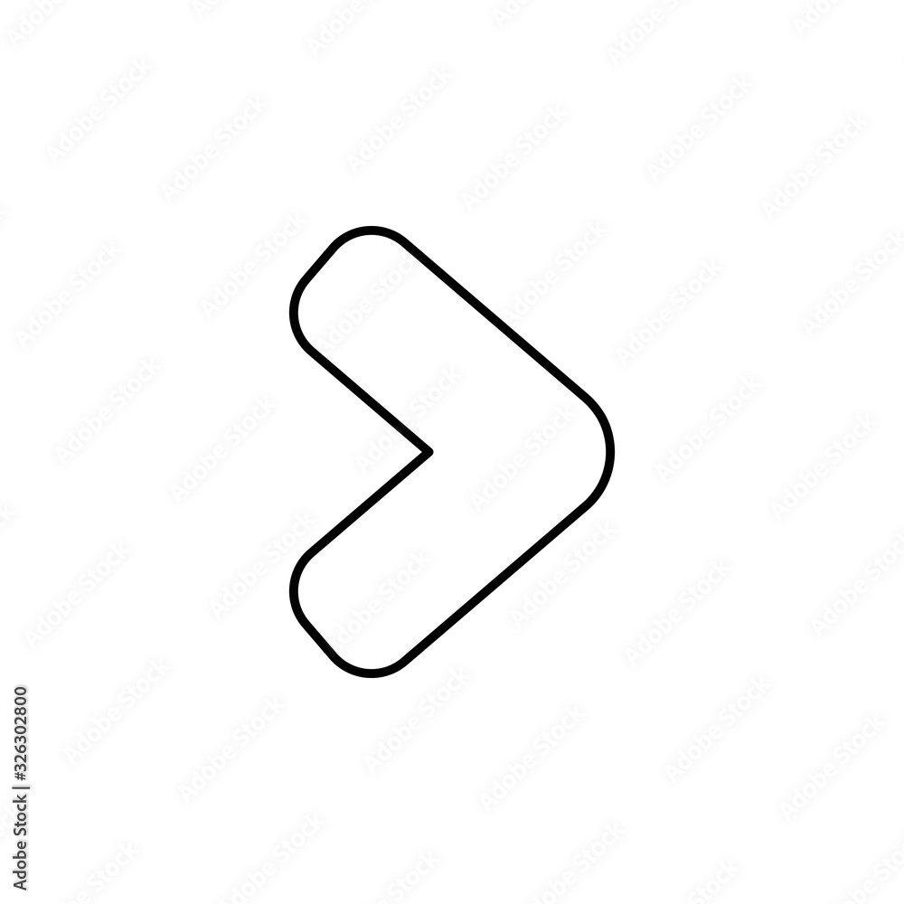 right arrow icon. Simple outline vector of Arrow set icons for UI and UX, website or mobile application right arrow icon. Simple outline vector of Arrow set icons for UI and UX, website or mobile application