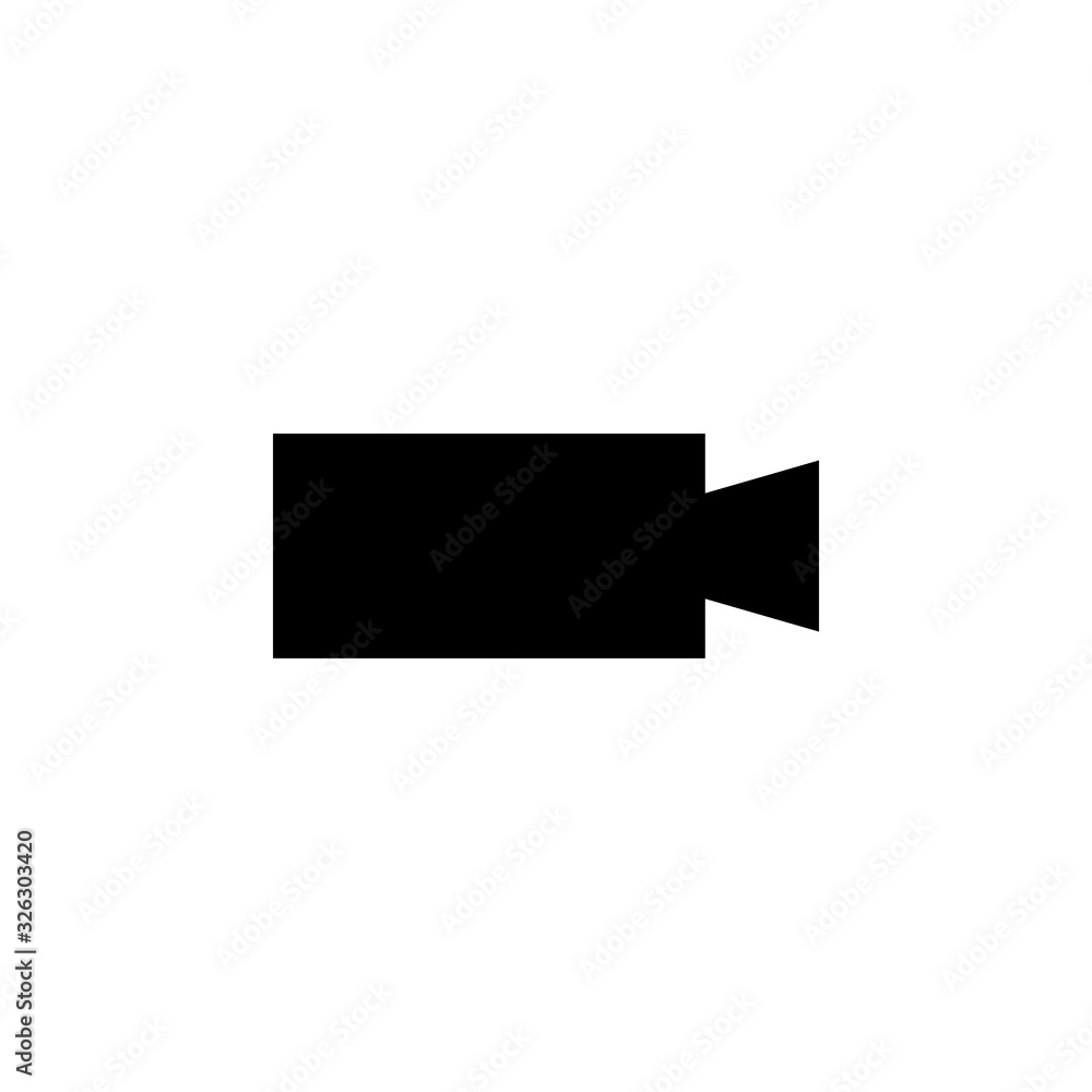 video camera icon. Simple glyphvector of ban set for UI and UX, website or mobile application video camera icon. Simple glyphvector of ban set for UI and UX, website or mobile application