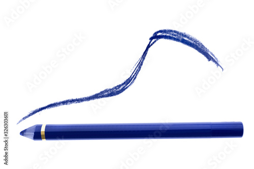 Blue pencil isolated