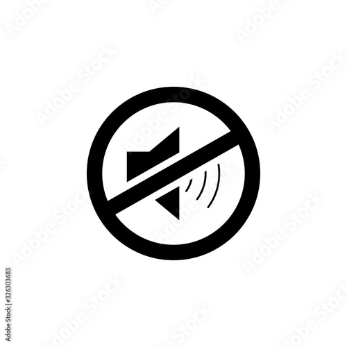 no sound icon. Simple glyphvector of ban set for UI and UX, website or mobile application