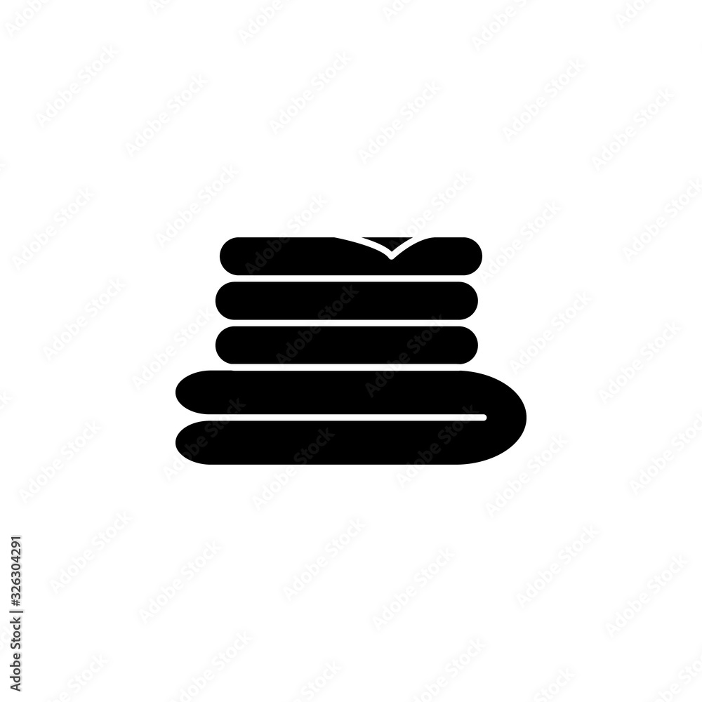 towels icon. Simple glyph vector element of bathroom set icons for UI and UX, website or mobile application towels icon. Simple glyph vector element of bathroom set icons for UI and UX, website or mobile application