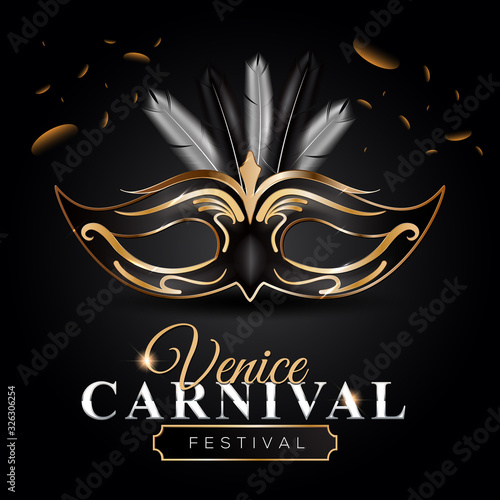 Greeting Card Venice Carnival Background