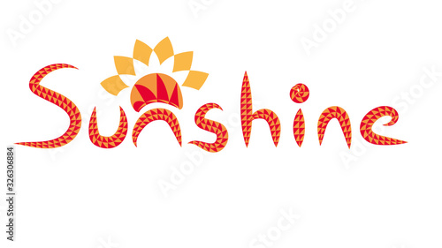 Sun shine hand drawing on white background texture template