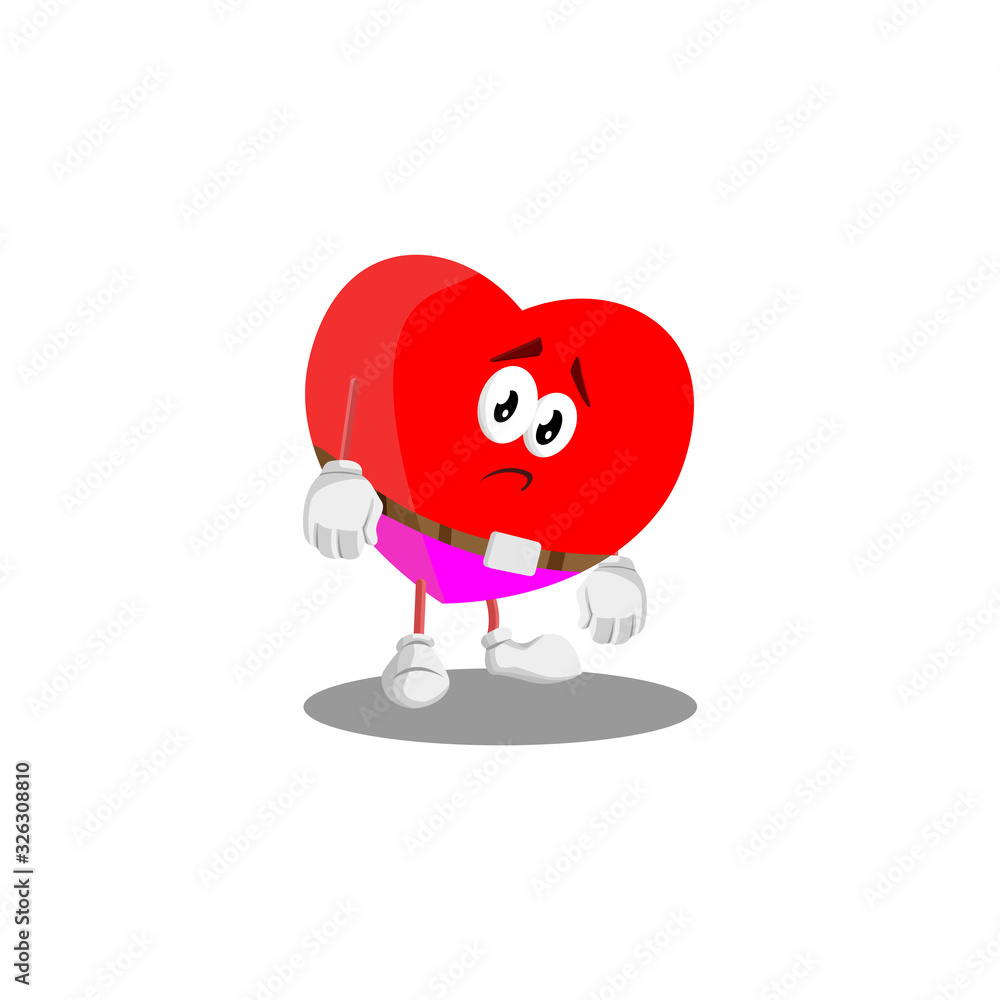 love mascot shaped template design love mascot shaped template design