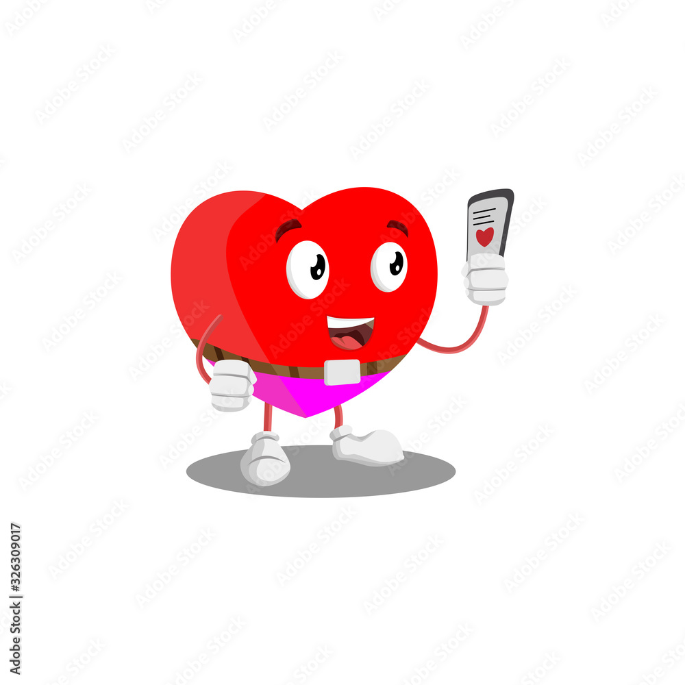 love mascot shaped template design love mascot shaped template design