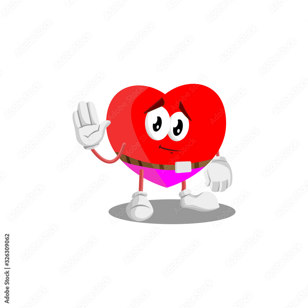 love mascot shaped template design love mascot shaped template design