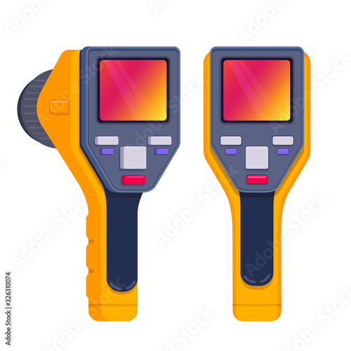 Thermal imaging camera. Portable handheld thermograph
