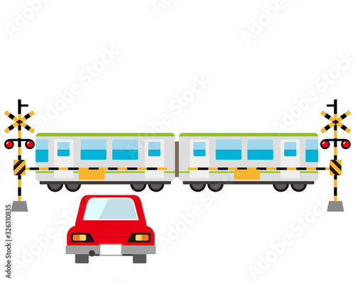 踏切　鉄道　自動車　アイコン