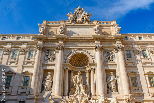 Trevi Fountain, one of the most famous fountains in the world, in Rome, Italy