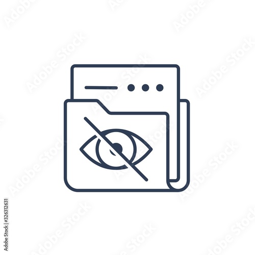 Unread documents, letters. Vector linear icon on a white background.