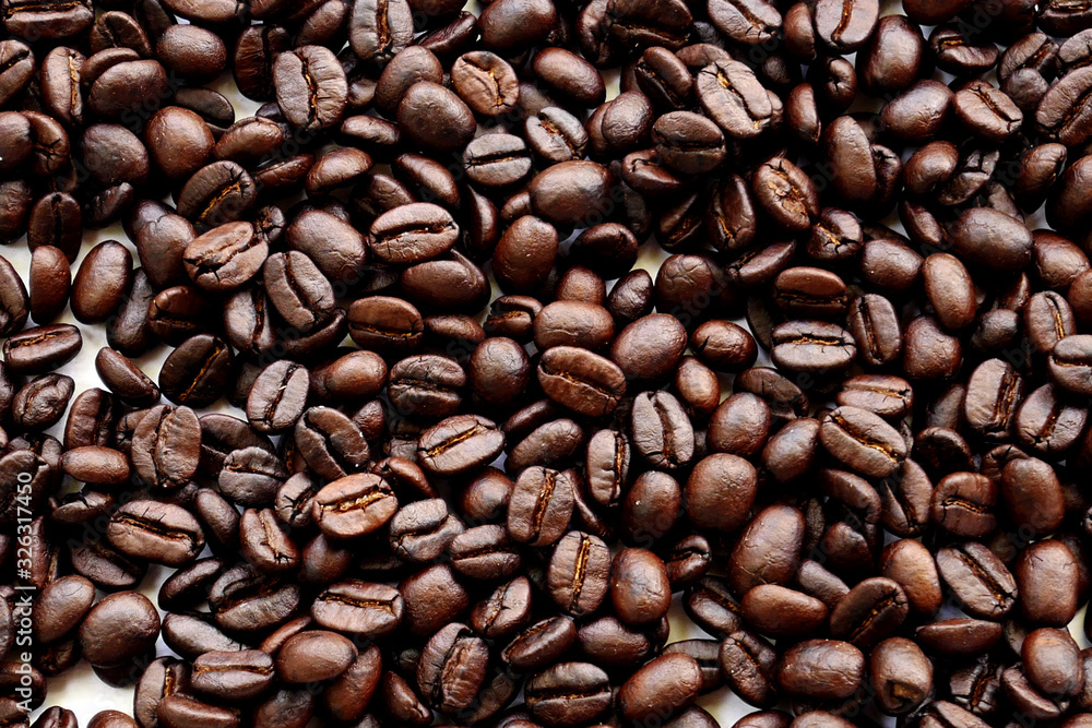 Naklejka premium coffee beans background