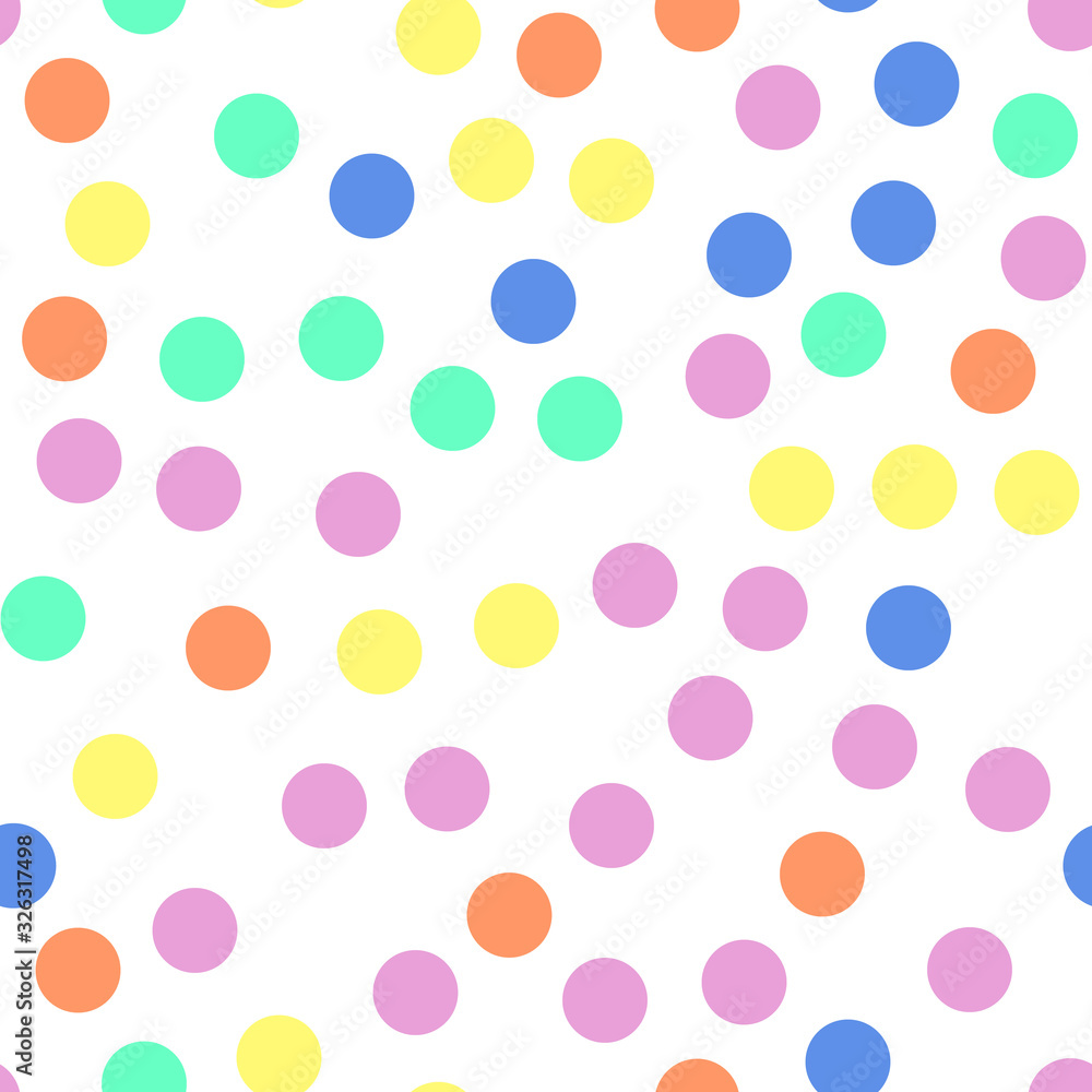 Celebration confetti seamless pattern. Colorful pastel confetti texture for party design.