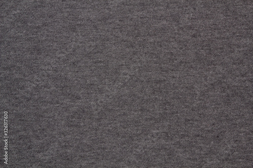 Fabric cotton fold, top view. Gray textile