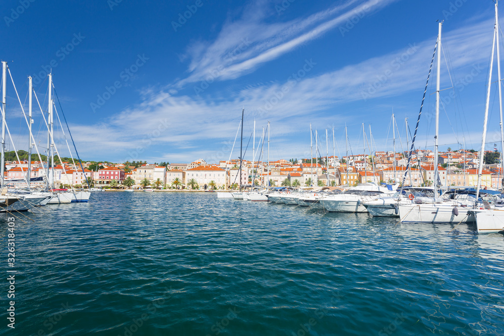 Marina in in Mali Losinj town, Croatia.