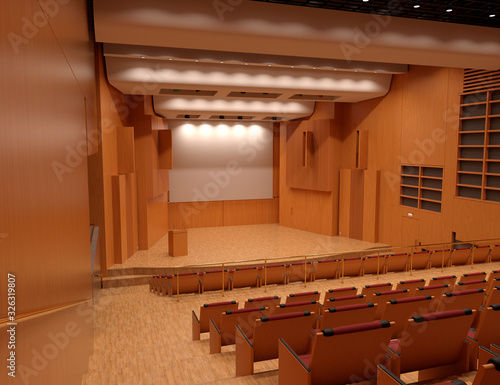 3D Rendering Recital Hall