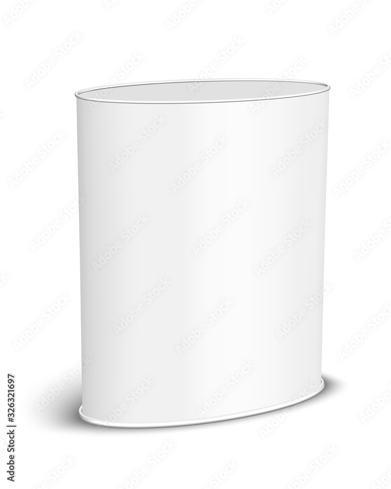White oval tube for perfume. Packaging for snacks, food White oval tube for perfume. Packaging for snacks, food