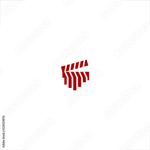 Movie clapper logo line design