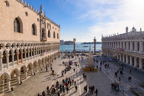 View of St Mark's Square (Piazza San Marco) and Doge's Palace, Venice, Italy