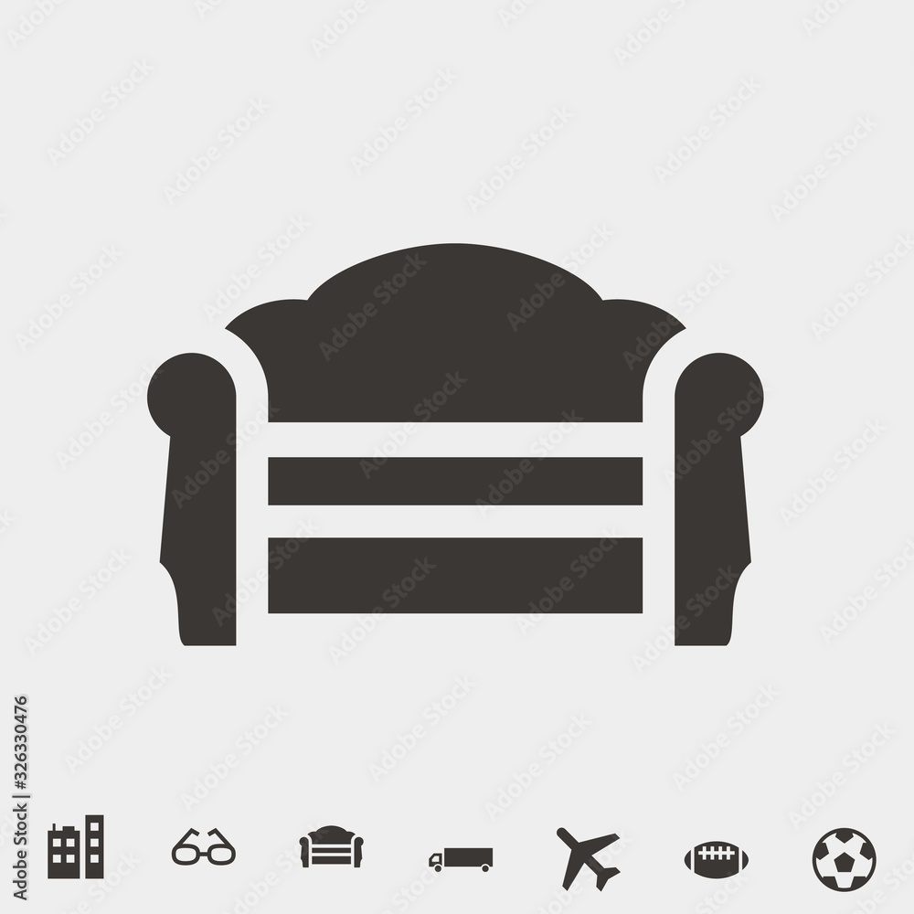 couch chair icon vector illustration and symbol for website and graphic design couch chair icon vector illustration and symbol for website and graphic design