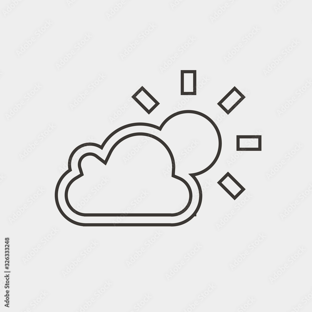 sunny cloud icon vector illustration and symbol for website and graphic design sunny cloud icon vector illustration and symbol for website and graphic design