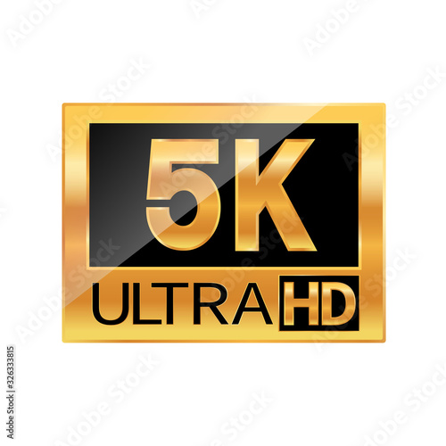 5K Ultra HD resolution icon for web and mobile
