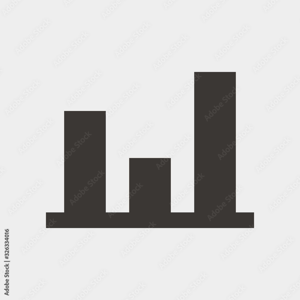 bar chart icon vector illustration and symbol for website and graphic design