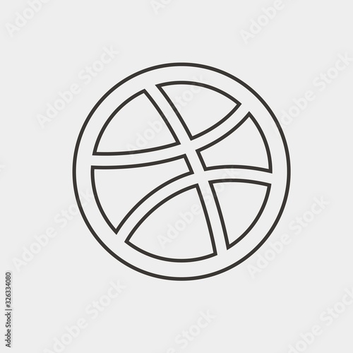 basket ball icon vector illustration and symbol for website and graphic design