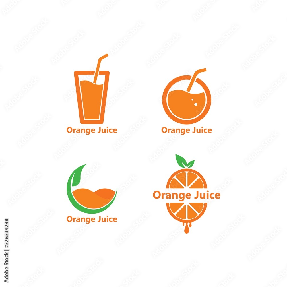 orange juice logo icon vector template orange juice logo icon vector template