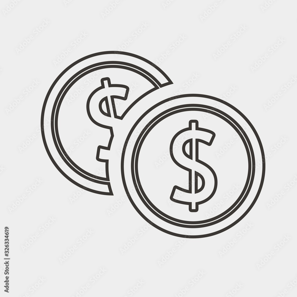 coin icon vector illustration and symbol for website and graphic design coin icon vector illustration and symbol for website and graphic design