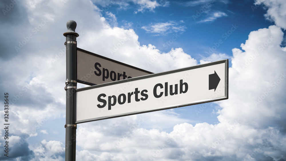 Obraz premium Street Sign Sports Club