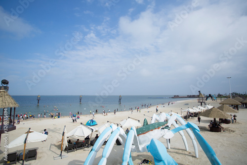 The sea beach of Qidong Evergrande Venice photo