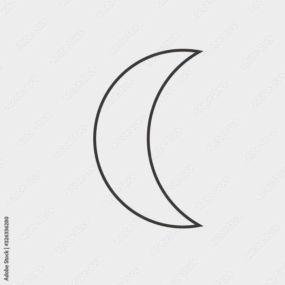 moon icon vector illustration and symbol for website and graphic design moon icon vector illustration and symbol for website and graphic design