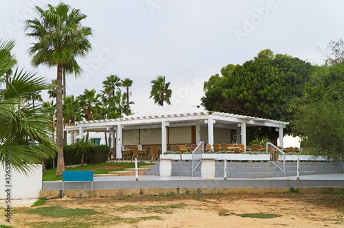 Cafe on the beach on a sunny day. © M-Production