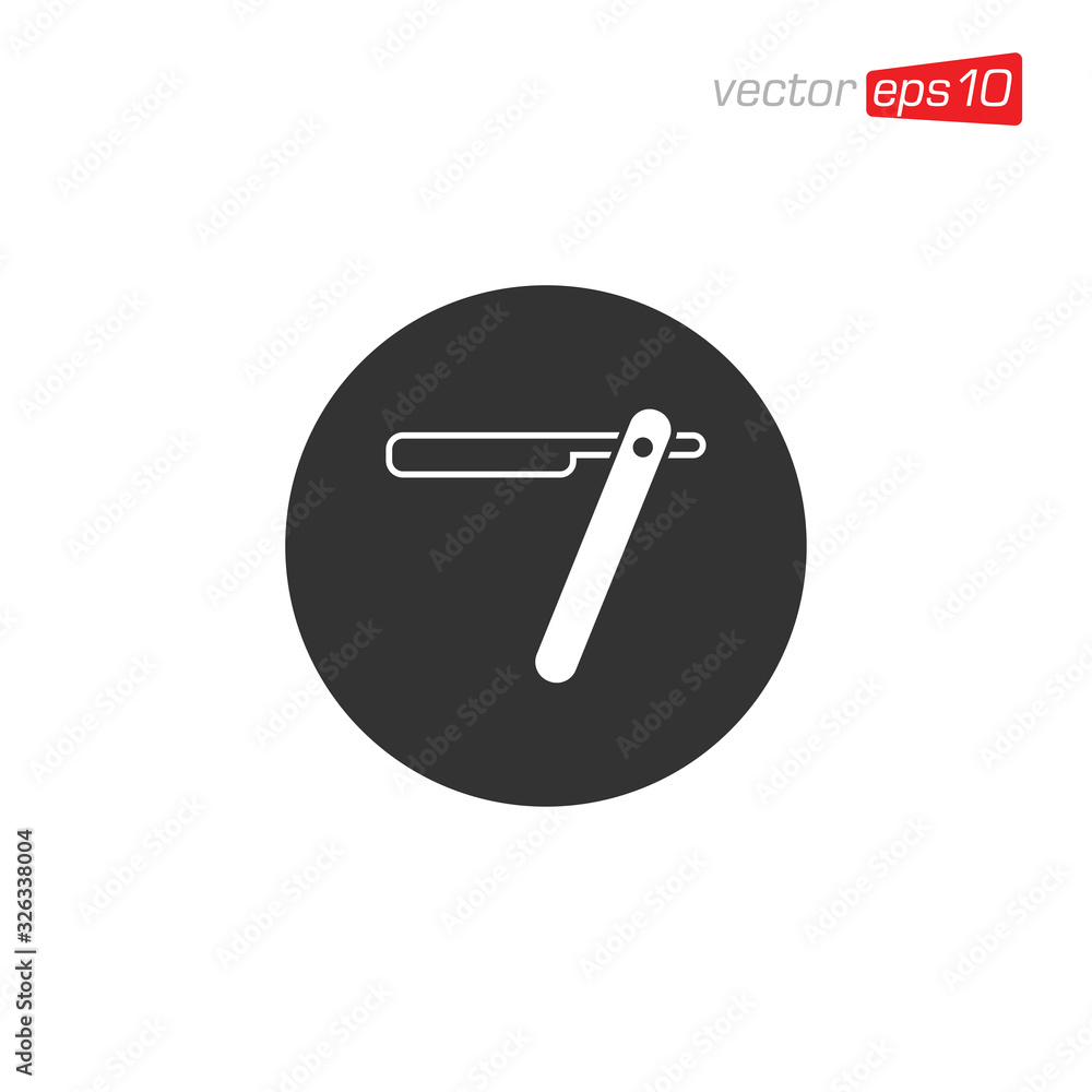 Barbershop Icon Logo Design Vector