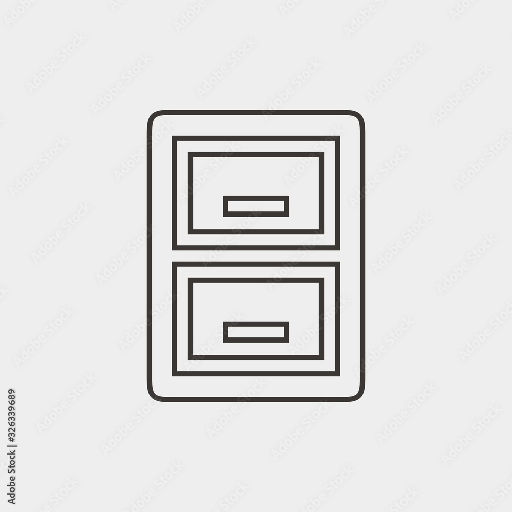 drawer icon vector illustration and symbol for website and graphic design drawer icon vector illustration and symbol for website and graphic design