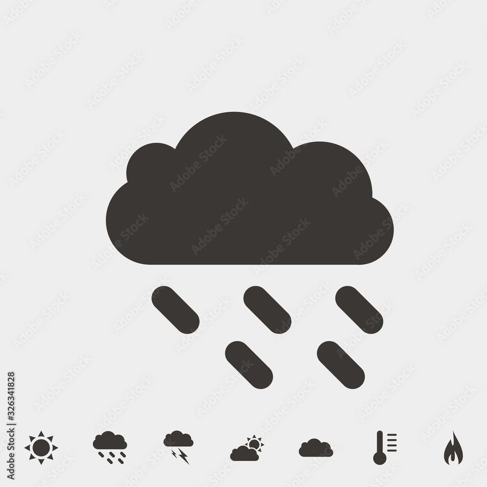 rainig cloud icon vector illustration and symbol for website and graphic design rainig cloud icon vector illustration and symbol for website and graphic design
