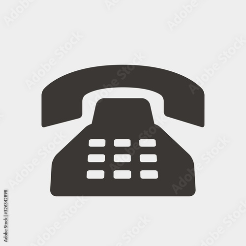 telephone icon vector illustration and symbol for website and graphic design