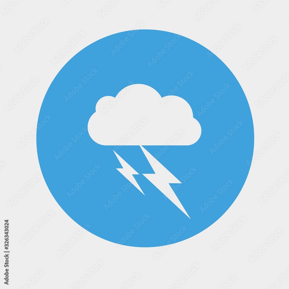 thunder cloud icon vector illustration and symbol for website and graphic design thunder cloud icon vector illustration and symbol for website and graphic design