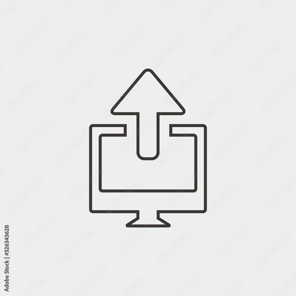 upload from computer icon vector illustration and symbol for website and graphic design upload from computer icon vector illustration and symbol for website and graphic design