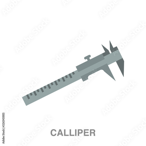 calliper flat icon on white transparent background. You can be used black ant icon for several purposes.	