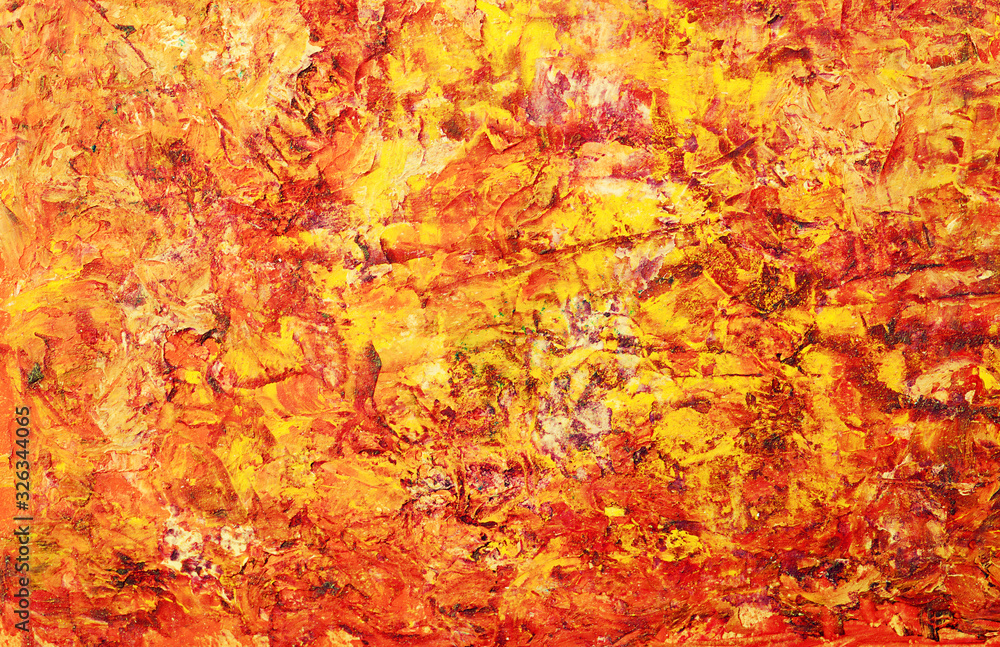 Oil paint red yellow golden colour abstract background. Palette knife paint texture. Art concept. Oil paint red yellow golden colour abstract background. Palette knife paint texture. Art concept.
