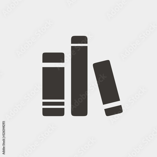 books in shelf icon vector illustration and symbol for website and graphic design