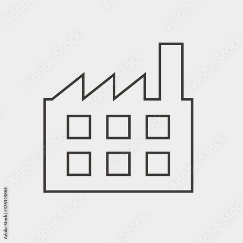 factory building icon vector illustration and symbol for website and graphic design