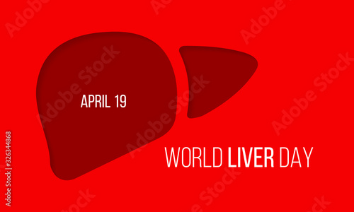 Vector illustration on the theme of World Liver Day observed on April 19th every year.