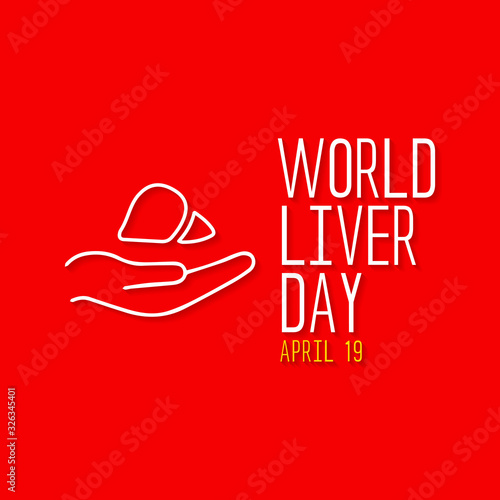 Vector illustration on the theme of World Liver Day observed on April 19th every year.