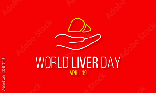 Vector illustration on the theme of World Liver Day observed on April 19th every year.